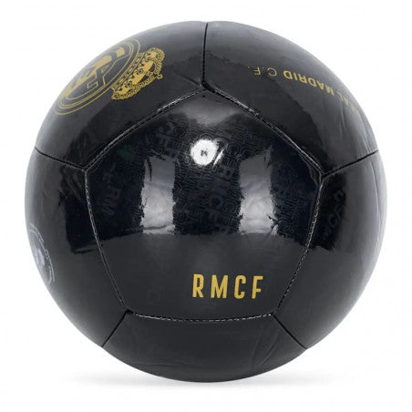 Balón de Fútbol Real Madrid Negro Brillo