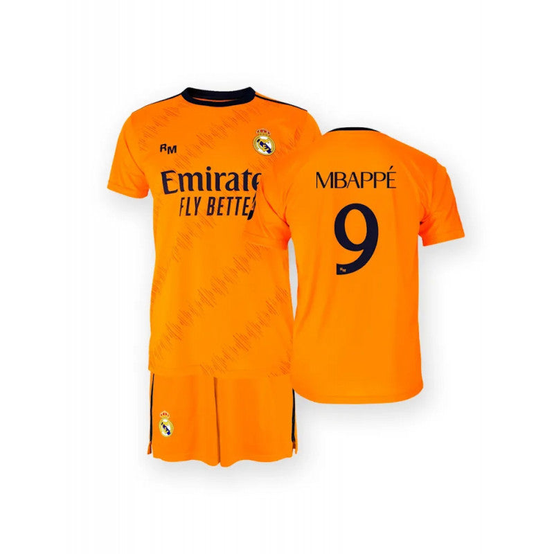 Conjunto Mbappé Real Madrid 2ª equipación Junior - Réplica Oficial