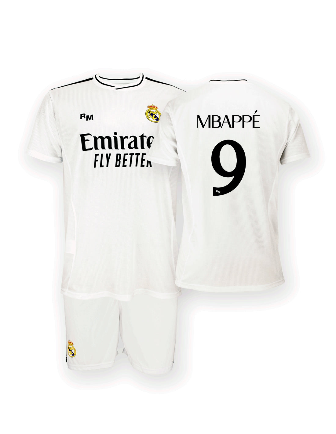 Conjunto Camiseta y Pantalón Mbappé Real Madrid 2024/25 Junior - Réplica Oficial